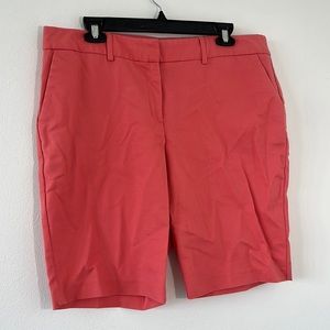 Coral bermuda shorts